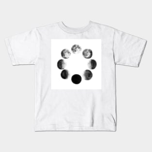 Moon Cycle Watercolor Kids T-Shirt